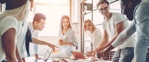 Colleagues meeting Header