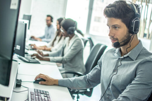 Male helpdesk agent
