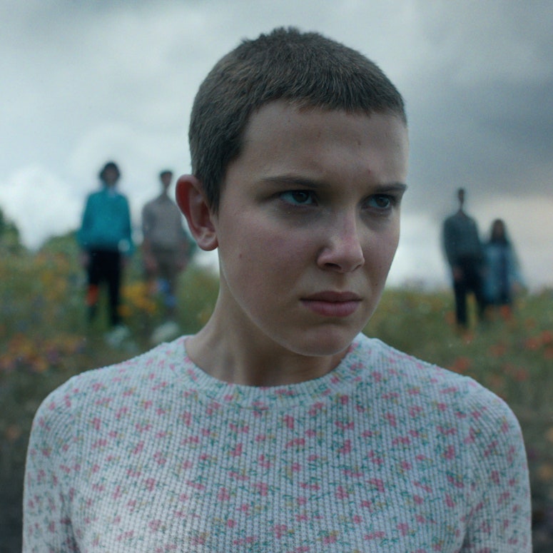 Image may contain: Millie Bobby Brown, Photography, Face, Head, Person, Portrait, Teen, Sad, and Crying